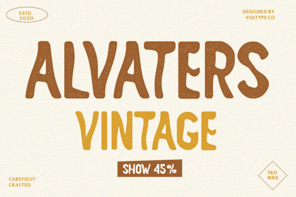 Alvaters: A Vintage-Inspired Font for Branding That Stands Out