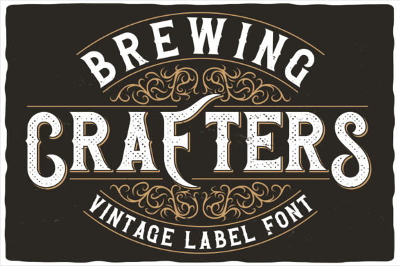 Brewing Crafters: A Vintage Display Font for Bold Web Design