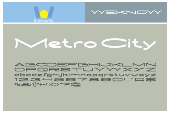 Metro City Display Font for Editorial Design