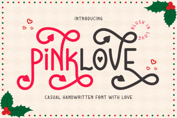 Pinklove Font for Handmade and Commercial Design