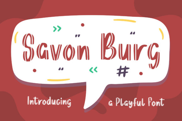 Savon Burg Font for Handmade Creations