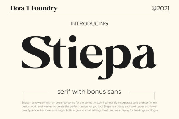 Stiepa: A Bold Display Font for Editorial Elegance