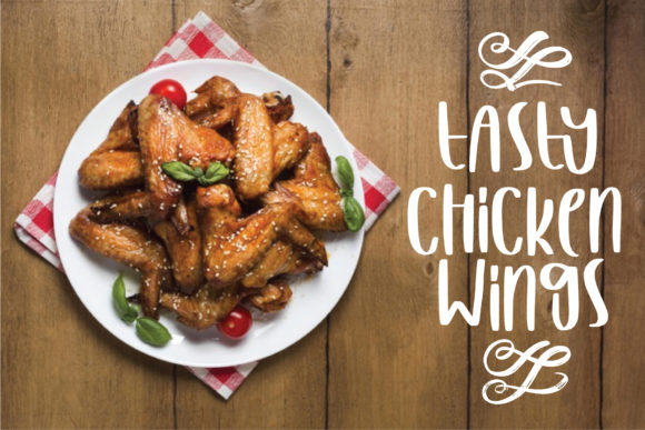 Tasty Chicken Wings Font for Business Branding