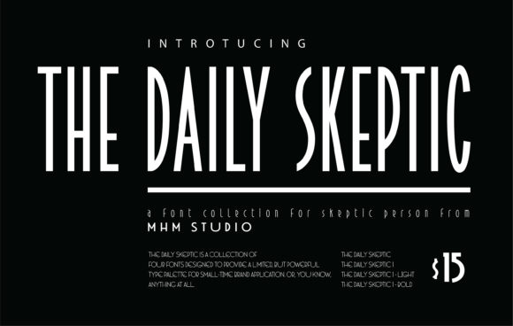 The Daily Skeptic: A Stylish Display Font for Editorial Design